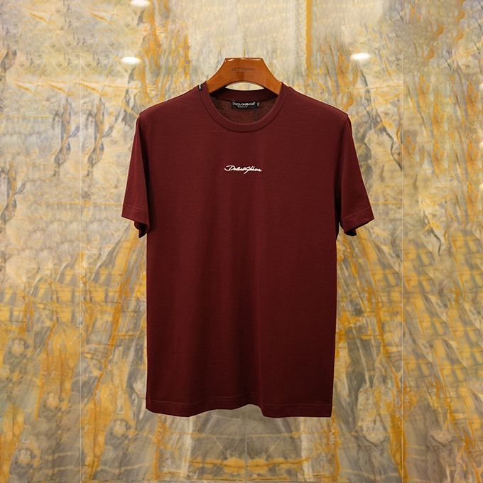 dolce & gabbana signature embroidery cotton t shirt